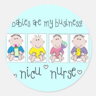 Sticker Rond Les cadeaux "bébés d'INFIRMIÈRE de NICU sont mes