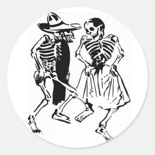 Sticker Rond Les Calaveras (Devant)