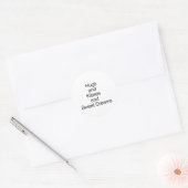 Sticker Rond Les câlins et les baisers et les rêves doux (Enveloppe)