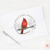 Sticker Rond Les Cardinaux Apparaissent Quand Les Anges Sont Pr (Enveloppe)