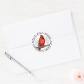 Sticker Rond Les Cardinaux Apparaissent Quand Les Anges Sont Pr (Enveloppe)