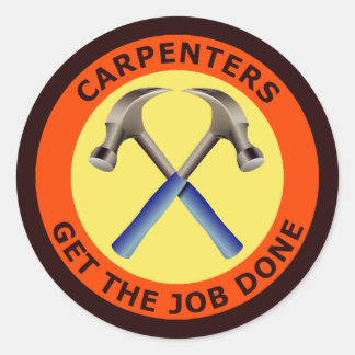 Sticker Rond Les Carpenters Obtiennent Le Travail Fait