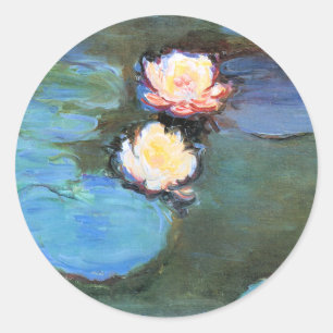 Sticker Rond Les célèbres Nymphéas de Monet, 1897-1899,