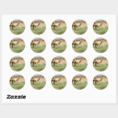 Sticker Rond Les chameaux sauvages (Feuille)