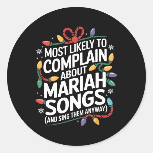 Sticker Rond Les Chansons Les Plus Probables Qui Correspondent (Devant)