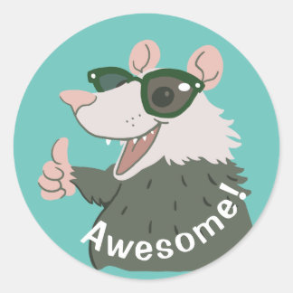 Sticker Rond Les Chariots Possum
