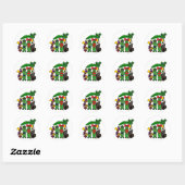 Sticker Rond Les chatons au paradis (Feuille)