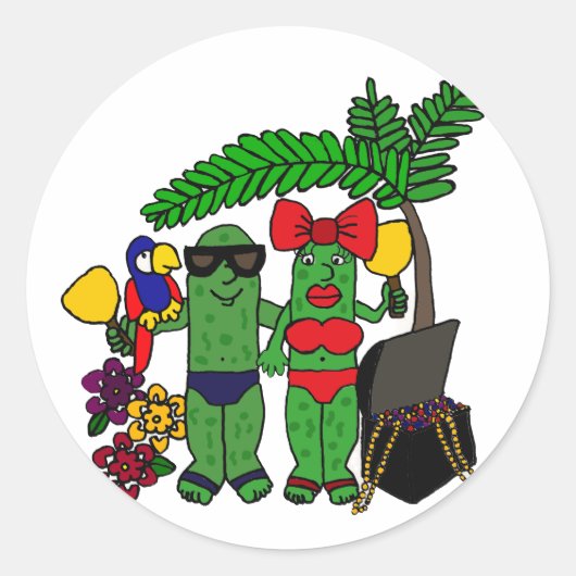 Sticker Rond Les chatons au paradis (Devant)