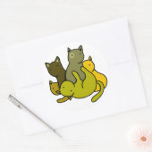 Sticker Rond Les chatons d'olive (Enveloppe)