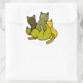 Sticker Rond Les chatons d'olive (Sac)