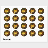 Sticker Rond Les chatons en jeu (Feuille)