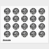 Sticker Rond Les chats (Feuille)