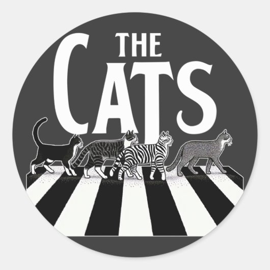Sticker Rond Les chats (Devant)