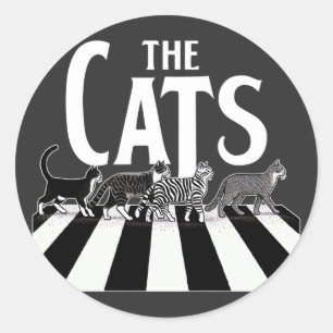 Sticker Rond Les chats