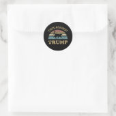 Sticker Rond Les chats contre Trump (Sac)
