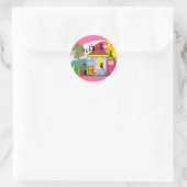 Sticker Rond Les Chats S'Emparent De La Maison (Sac)