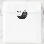 Sticker Rond Les chats Yin Yang (Sac)