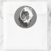 Sticker Rond Les chats Yin Yang (Sac)