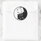 Sticker Rond Les chats Yin Yang (Sac)