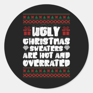 Sticker Rond Les Chauffeurs De Noël Vilains Sont Chauds Et Suré