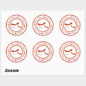 Sticker Rond Les chauves-souris Halloween Orange Shine Party Tr (Feuille)