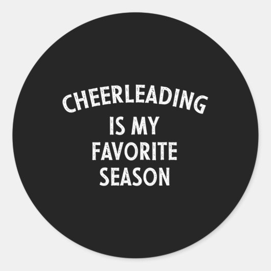 Sticker Rond Les Cheerleading Sont Ma Saison Préférée (Devant)
