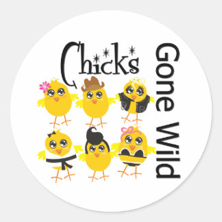 Sticker Rond Les chiches sont devenues sauvages