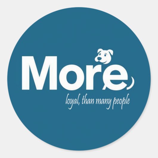 Sticker Rond Les chiens sont loyaux (Devant)