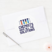 Sticker Rond Les Chimistes Ont Toute La Solution Des Pons Scien (Enveloppe)
