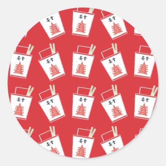 Sticker Rond Les Chinois rouges sortent (Devant)