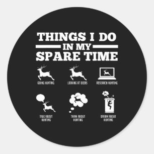 Sticker Rond Les Choses Que Je Fais Dans Mes Deers De Temps De