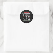 Sticker Rond Les Choses Que Je Fais Dans Mon Temps De Rechange  (Sac)