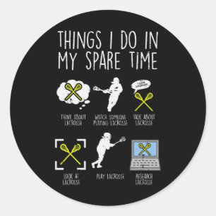 Sticker Rond Les Choses Que Je Fais Dans Mon Temps De Rechange