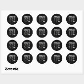 Sticker Rond Les Choses Que Je Fais Dans Mon Temps De Secours D (Feuille)