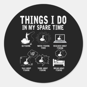 Sticker Rond Les Choses Que Je Fais Dans Mon Temps De Secours P
