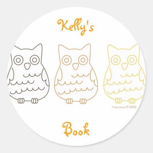 Sticker Rond Les Chouettes des clubs de livres (Devant)