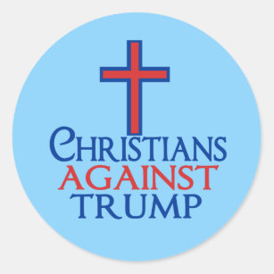 Sticker Rond Les chrétiens contre Trump