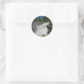 Sticker Rond Les chutes Athabaska dans les Rocheuses (Sac)