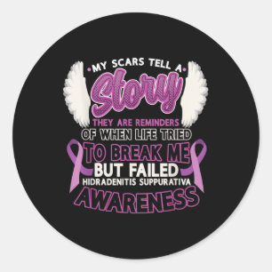 Sticker Rond Les cicatrices racontent une histoire Hidradenitis