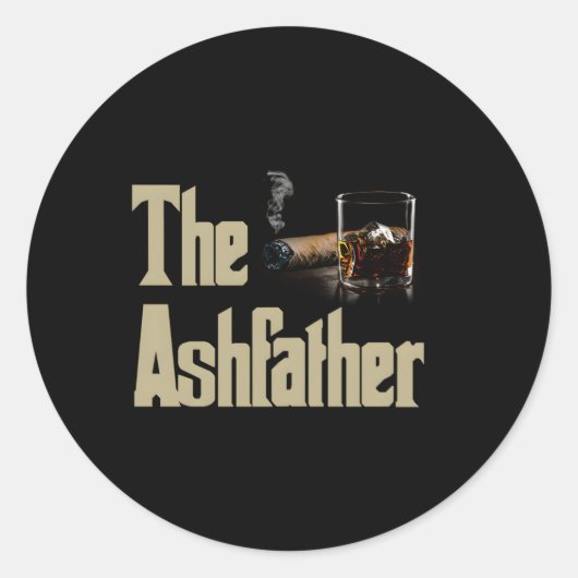 Sticker Rond Les Cigares Doivent Toucher Dat Casse Cigar Et Fum (Devant)