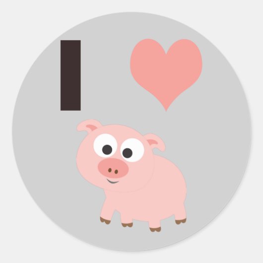 Sticker Rond Les cochons (Devant)