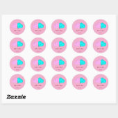 Sticker Rond les coeurs de m. & mrs (Feuille)