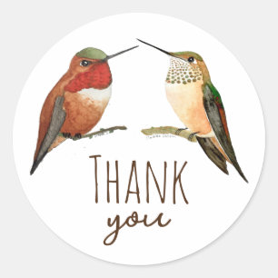 Sticker Rond Les colibris de Merci Allen