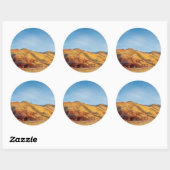 Sticker Rond Les collines peintes dans les lits de fossiles de (Feuille)