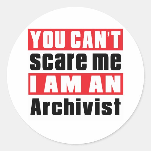 Sticker Rond Les conceptions de la peur des archivistes (Devant)