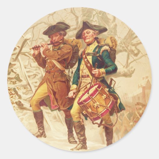 Sticker Rond Les continentaux par Frank Blackwell Mayer 1875 (Devant)