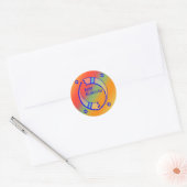 Sticker Rond Les Cornes des Fêtes - (Enveloppe)