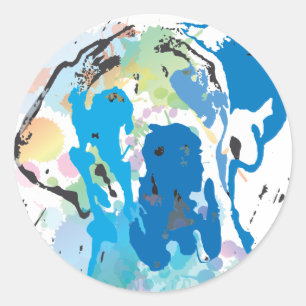 Sticker Rond Les couleurs Dane