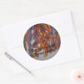 Sticker Rond Les couleurs du Timor Oriental (Enveloppe)