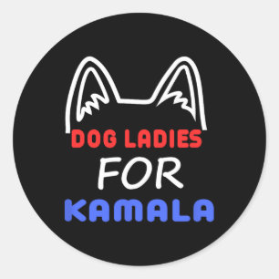 Sticker Rond Les Dames Votent Kamala Election Usa 2024